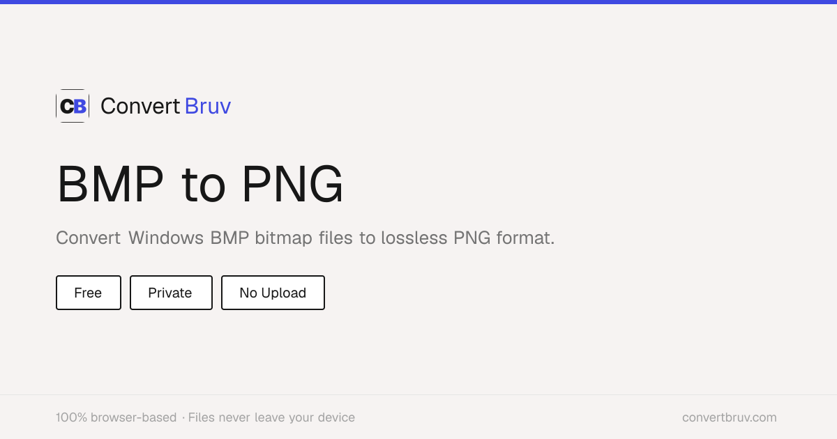 Convert BMP to PNG Online Free — Lossless, Transparency, No Upload ...